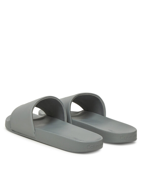 Calvin Klein Calvin Klein Nazouváky Pool Slide W/ Ck Square HM0HM01754 Šedá