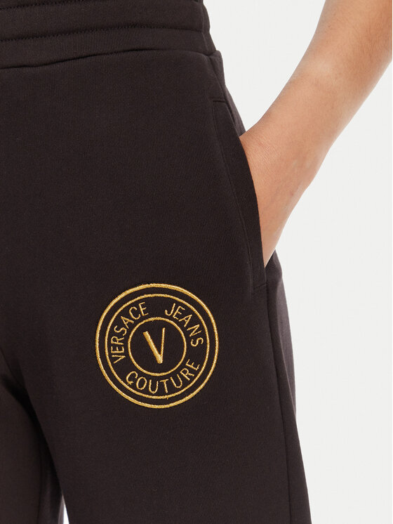 Versace Jeans Couture Versace Jeans Couture Teplákové nohavice 78HAAT00 Čierna Regular Fit