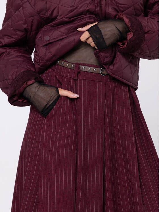 Miss LK Miss LK Spodnie materiałowe MISSLKS Bordowy Wide Leg