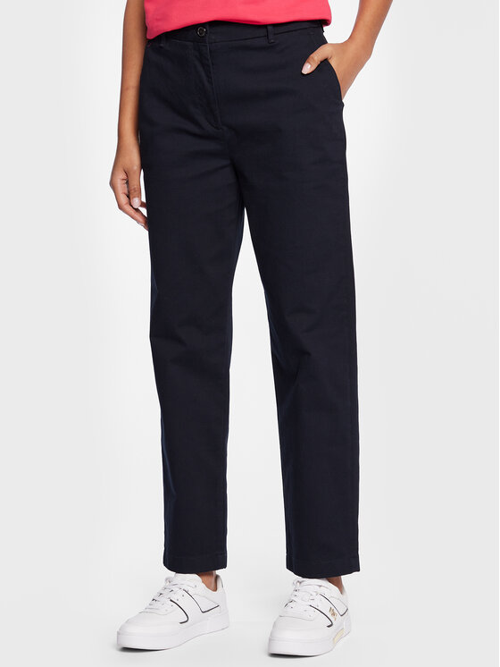 Tommy Hilfiger Pantaloni di tessuto WW0WW35694 Blu scuro Regular Fit, taglia : 36