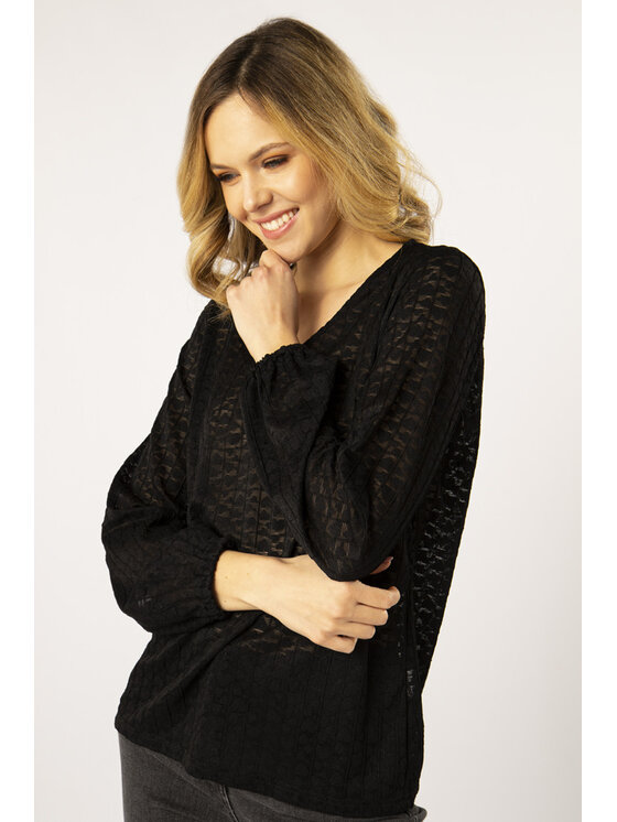 QUIOSQUE QUIOSQUE Halenka 1OM004249 Černá Regular Fit