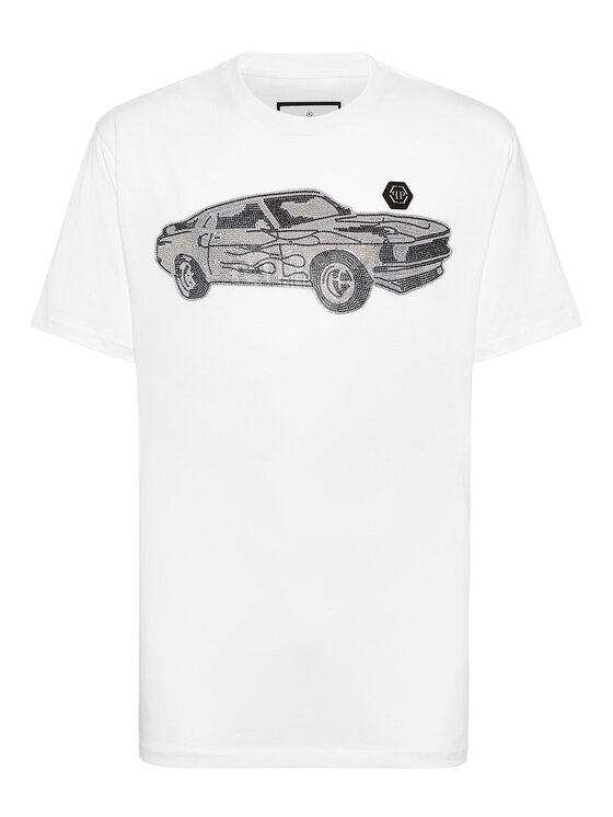 PHILIPP PLEIN PHILIPP PLEIN T-Shirt 22143 Biały Regular Fit