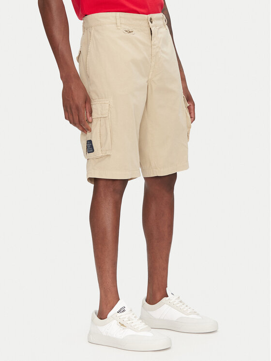 Aeronautica Militare Aeronautica Militare Pantaloncini di tessuto 251BE066CT1122 Beige Regular Fit