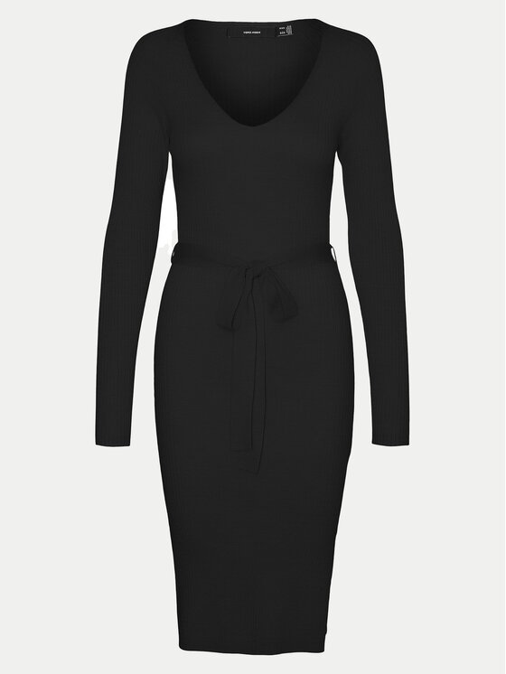 Vero Moda Vero Moda Kötött ruha Saba 10309320 Fekete Slim Fit