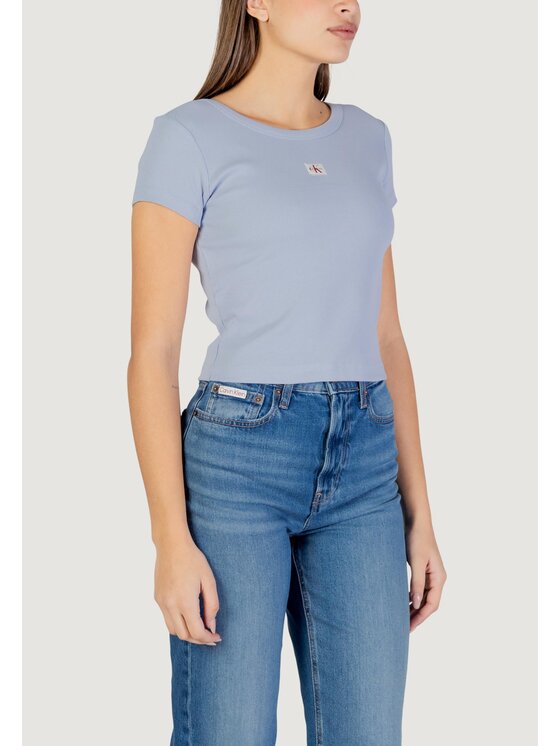 Calvin Klein Jeans Calvin Klein Jeans T-shirt A- WOVEN LABEL 2X2 R Blu Shirt Fit