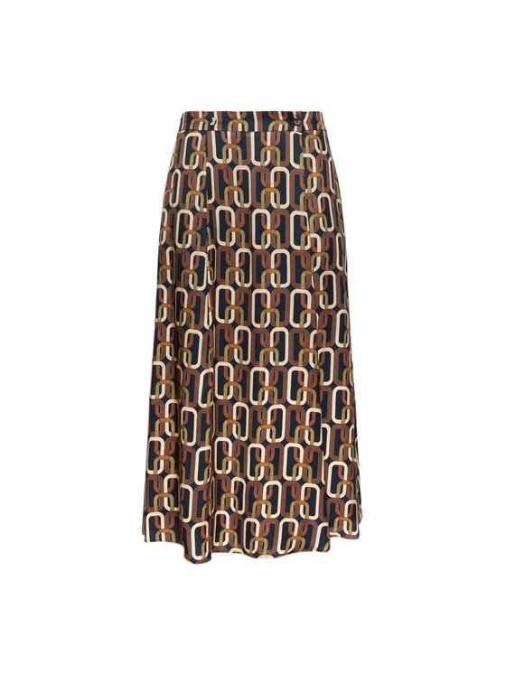 Elena Mirò Elena Mirò Gonna midi 1042P200065N002 Marrone A-Line Fit