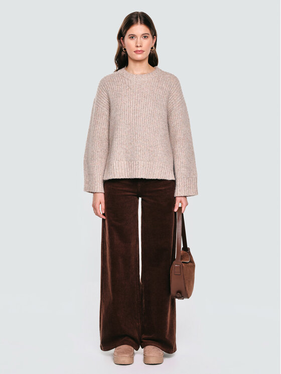 BIG STAR BIG STAR Sweter AMAYA Beżowy Comfort Fit