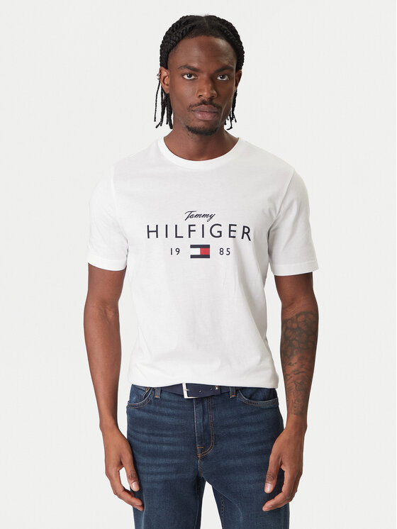 Tommy Hilfiger Tommy Hilfiger T-Shirt Brand Love MW0MW41455 Bílá Regular Fit