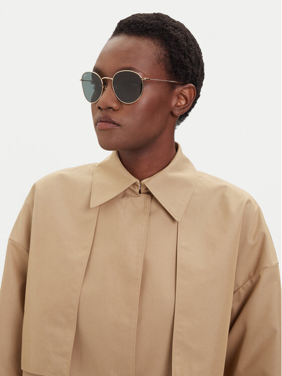 Ray-Ban Ray-Ban Akiniai nuo saulės Round Reverse 0RBR0103S 001/VR55 Auksinė