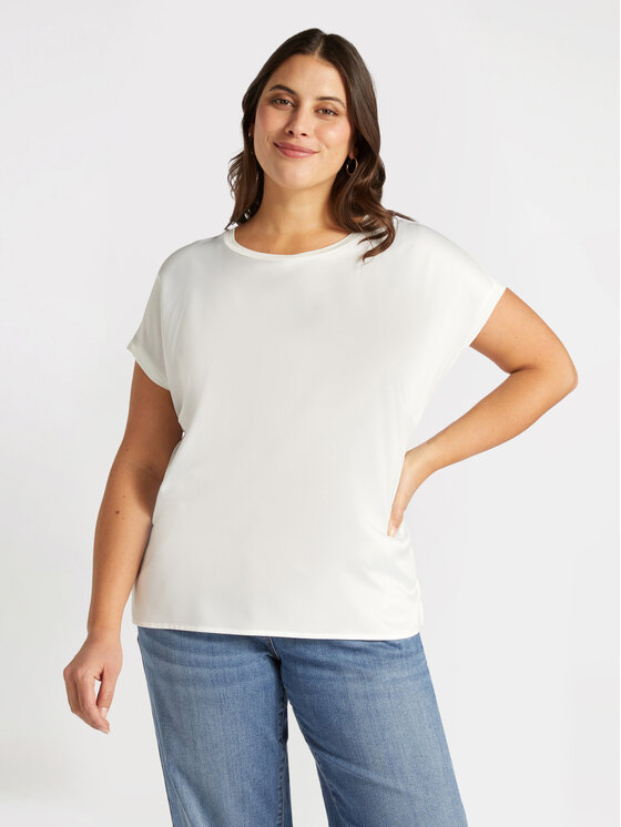 Fiorella Rubino Fiorella Rubino T-shirt G613L708232N011 Bianco A-Line Fit