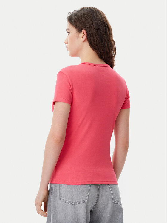 Tommy Jeans Tommy Jeans T-krekls Essential DW0DW17383 Rozā Slim Fit