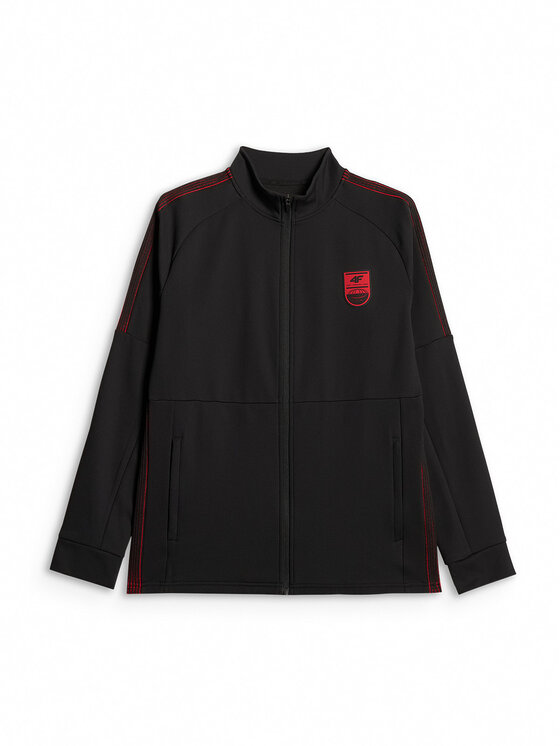 4F 4F Bluza techniczna FOOTBALL Czarny Regular Fit