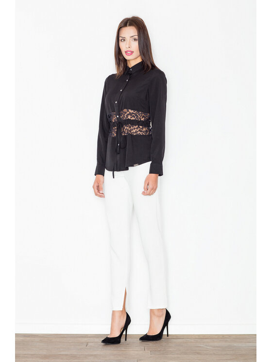 FIGL FIGL Halenka M473 Černá Regular Fit