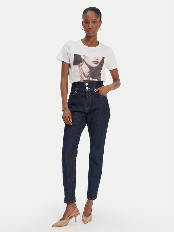 Guess Guess Тишърт W6RI57 K9RM1 Бял Classic Fit