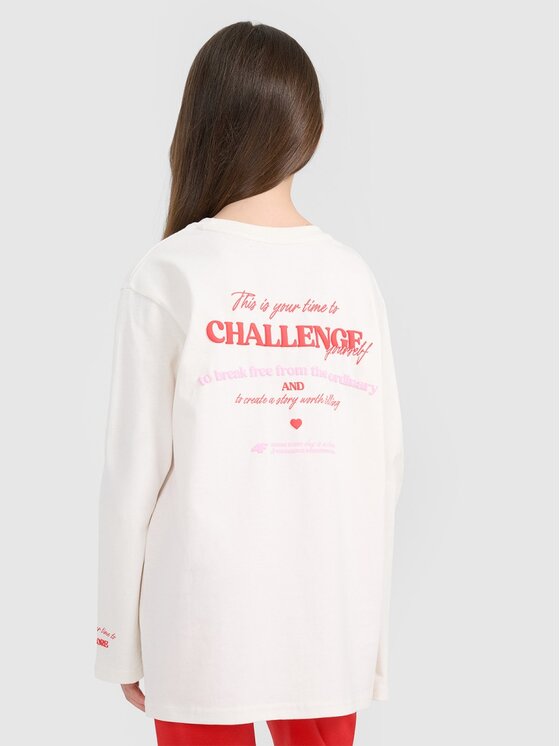 4F 4F Longsleeve 4FJRAW25TLONF589-11S Bianco Oversize