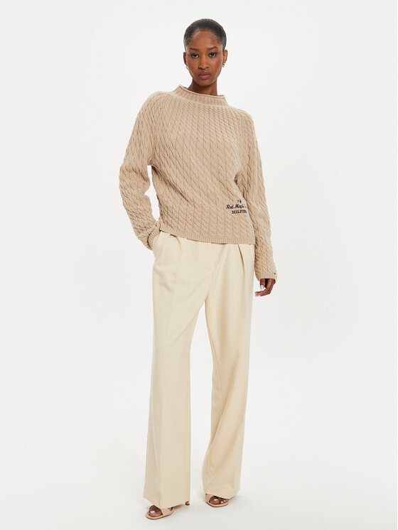 Tommy Hilfiger Tommy Hilfiger Svetr WW0WW42144 Béžová Relaxed Fit