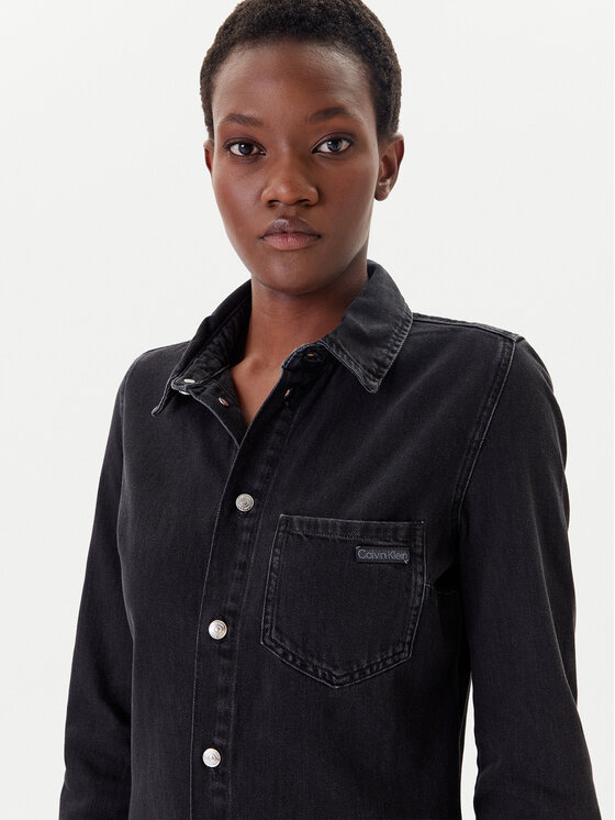Calvin Klein Jeans Calvin Klein Jeans Džínsové šaty J20J225171 Čierna Slim Fit
