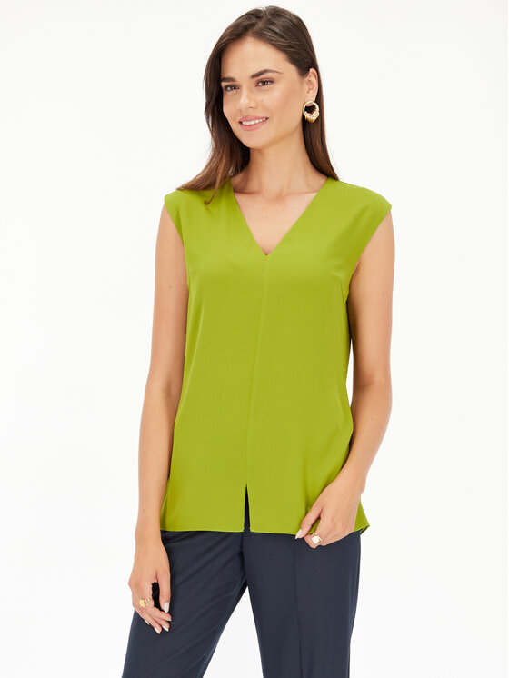Potis & Verso Potis & Verso Bluzka Federica Zielony Regular Fit