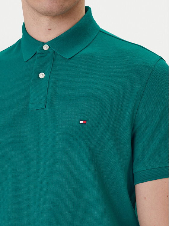 Tommy Hilfiger Tommy Hilfiger Polo majica 1985 MW0MW17770 Zelena Regular Fit
