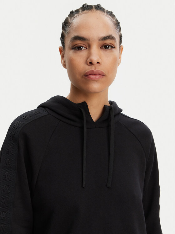 Armani Exchange Armani Exchange Kötött ruha XW000501 AF12804 UC001 Fekete Relaxed Fit
