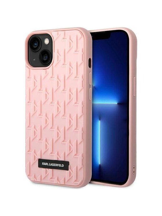 Etui na telefon KARL LAGERFELD, Różowe złocenie, 3D Monogram