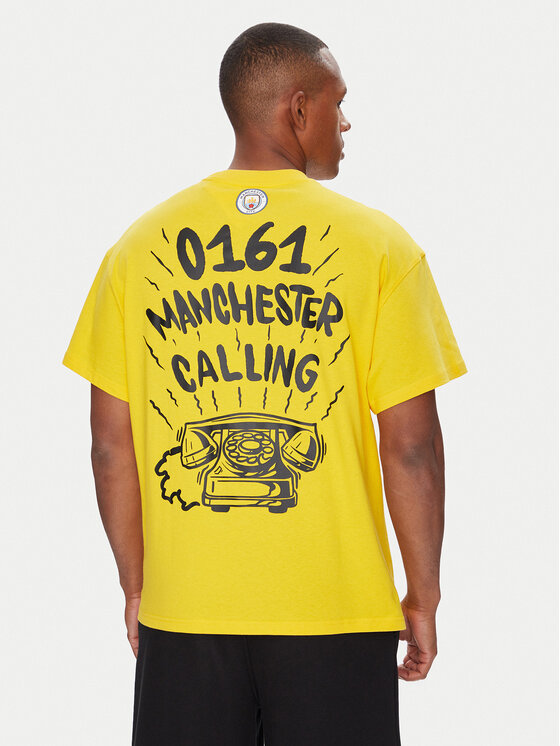 Puma Puma T-shirt CWC Hoops x Man City 631696 Giallo Regular Fit