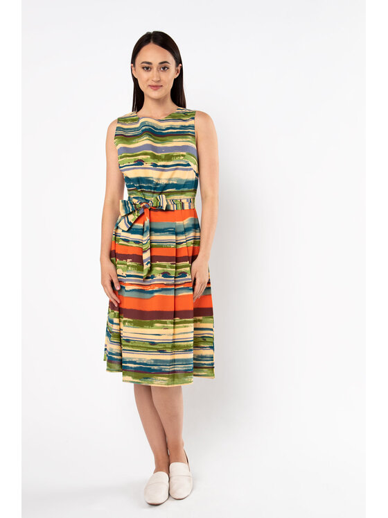 QUIOSQUE QUIOSQUE Každodenné šaty ANKLE DRESS NEW Zelená Regular Fit
