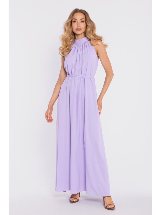 Made of Emotion Made of Emotion Sukienka koktajlowa M915 Fioletowy A-Line Fit