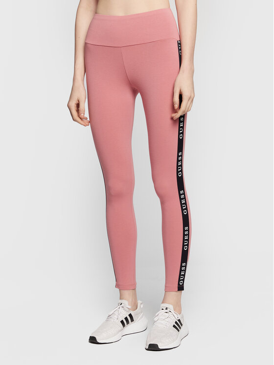 Guess Leggings Aline V2YB14 KABR0 Ružičasta Slim Fit