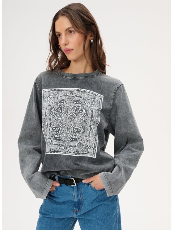 LEBRAND LEBRAND Longsleeve Nero Szary