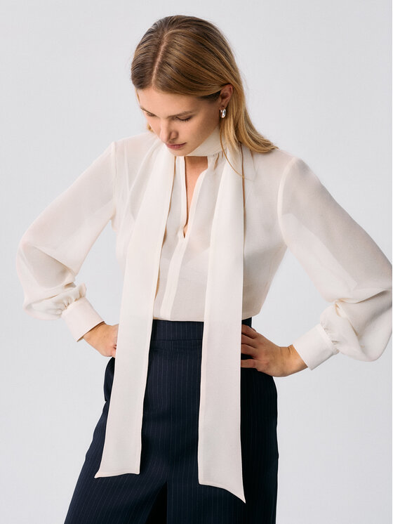 MARI PRETI MARI PRETI Blusa Mist Bianco Regular Fit