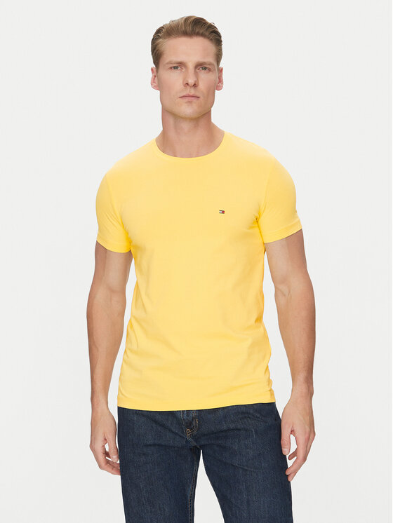 Tommy Hilfiger Tommy Hilfiger Tricou MW0MW10800 Galben Slim Fit