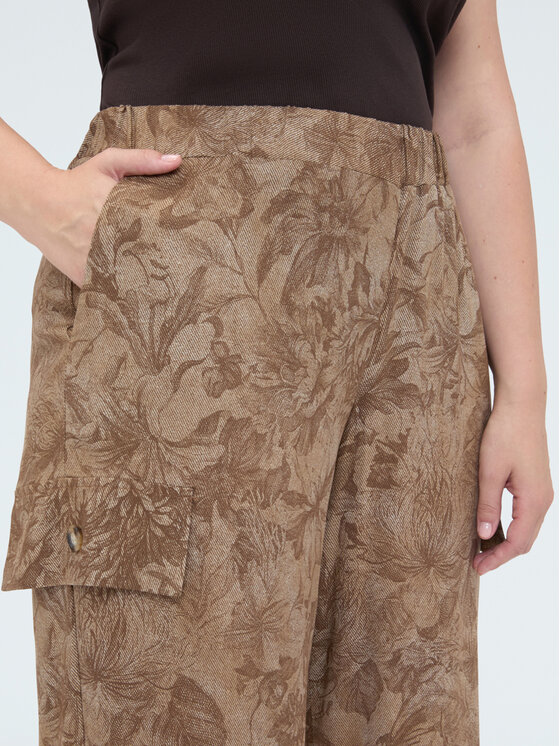 Fiorella Rubino Fiorella Rubino Spodnie materiałowe P732T105556N0R2 Kremowy Regular Fit