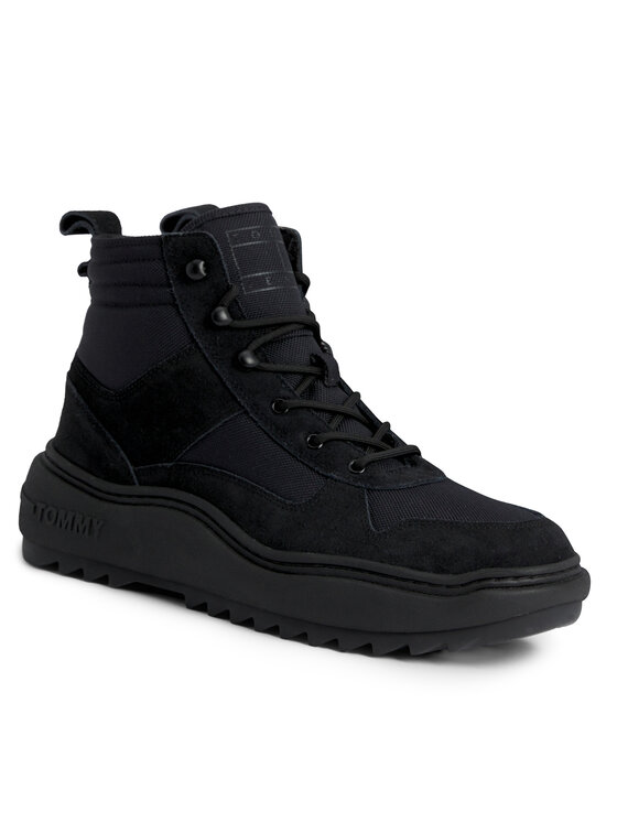 Tommy Jeans Tommy Jeans Μποτίνια Tjm Mix Material Boot EM0EM01245 Μαύρο
