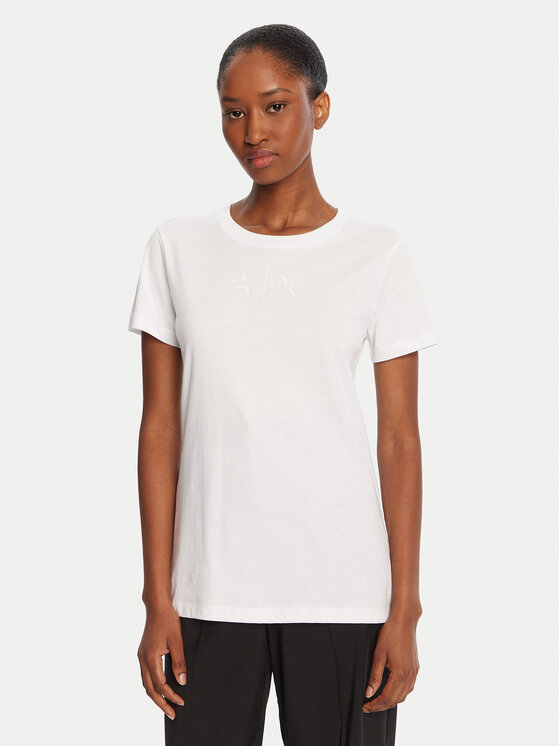 Armani Exchange Armani Exchange T-krekls XW001366 AF10356 U0002 Balts Regular Fit