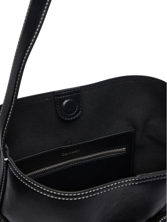 Calvin Klein Calvin Klein Rankinė Buckle Medium Bucket LV04F3551G Juoda
