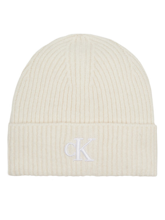 Calvin Klein Jeans Kapa Thick Embroidery Beanie K60K612321 Écru