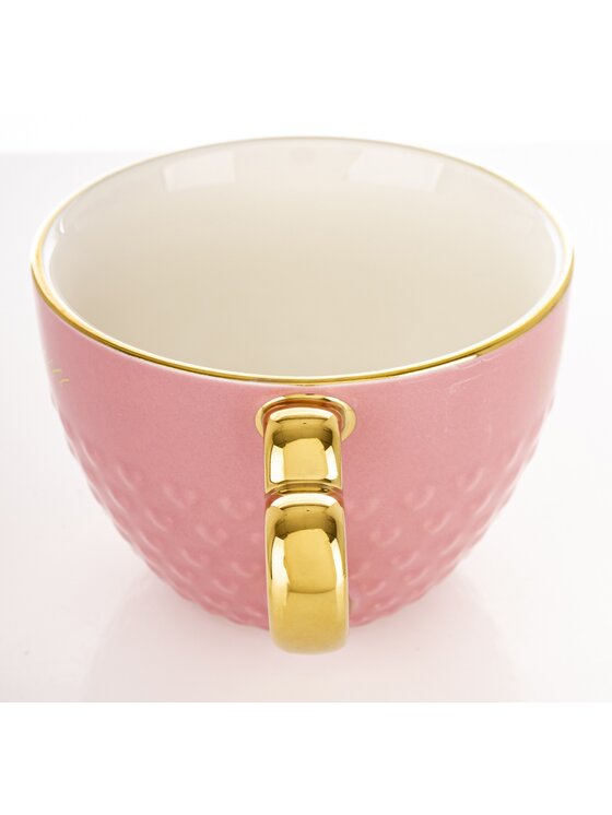 MIAhome MIAhome Filiżanka porcelanowa 500 ml HAPPINESS Różowy