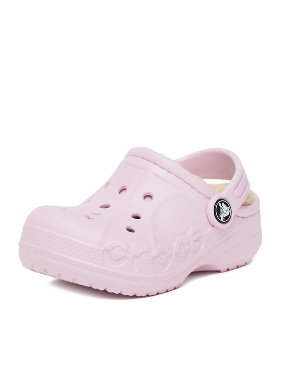 Crocs Crocs Şlapi C-BAYA LINED CLOG T 207501-79R Roz