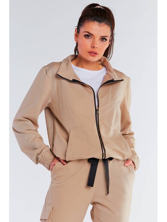 Infinite You Infinite You Bluza M246 Beżowy Basic Fit