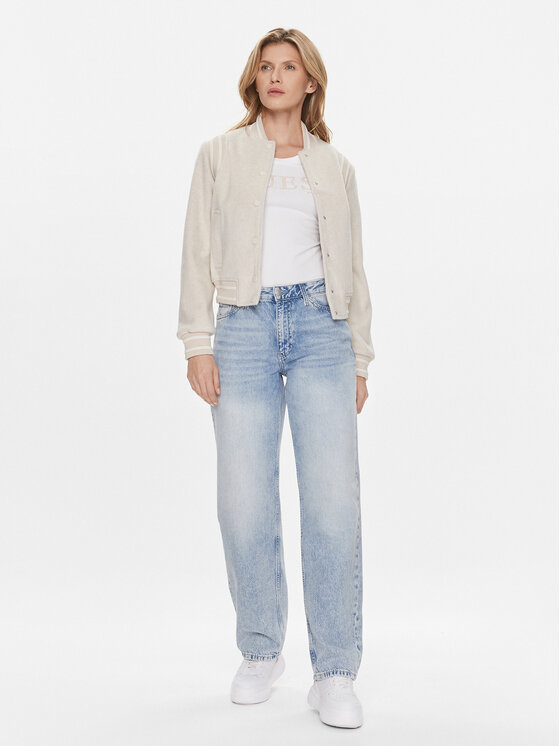 Guess Guess Bomberjacke Gloria W4RL45 WFWS2 Écru Regular Fit