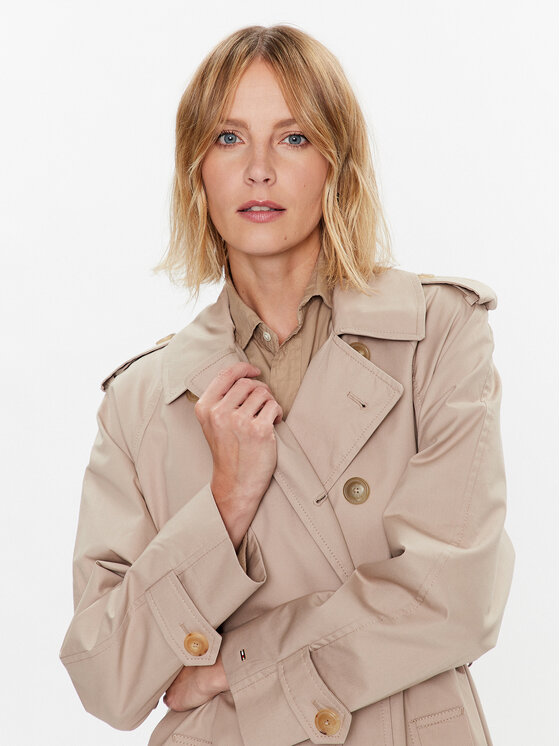 Tommy Hilfiger Tommy Hilfiger Trench WW0WW36960 Bež Regular Fit