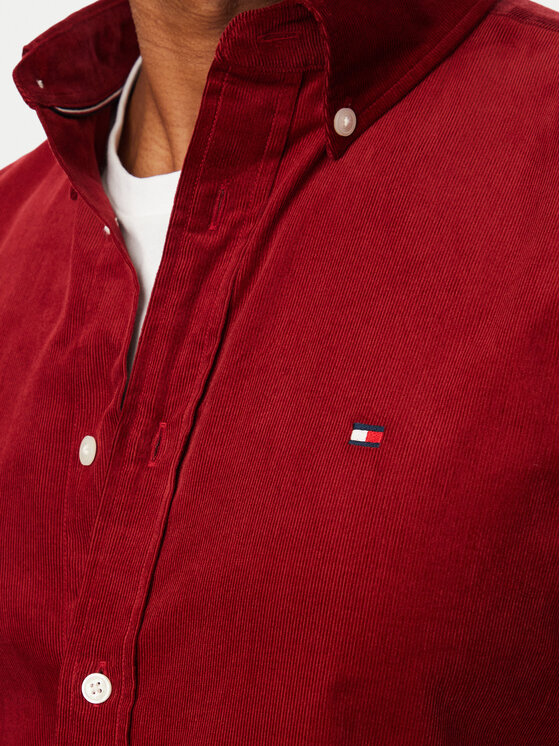 Tommy Hilfiger Tommy Hilfiger Camicia Solid MW0MW40486 Rosso scuro Regular Fit