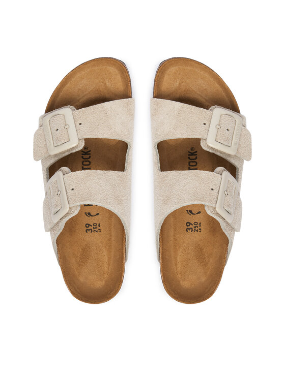 Birkenstock Birkenstock Παντόφλες Arizona Cushion Buckle 1033088 Κρεμ
