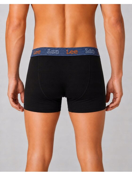 Lee Lee Bokserki Arjay 3 Pack Cotton Elastane Trunks Niebieski
