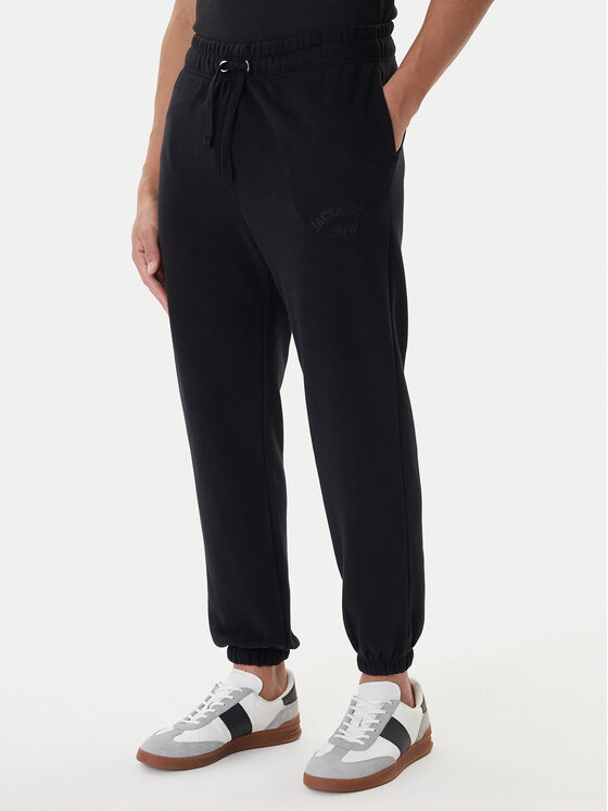 Jack & Jones Jack & Jones Teplákové kalhoty Kane Bleecker 12287165 Černá Relaxed Fit