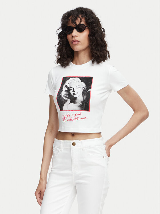 Guess Guess Póló W6YI64 K6710 Fehér Regular Fit