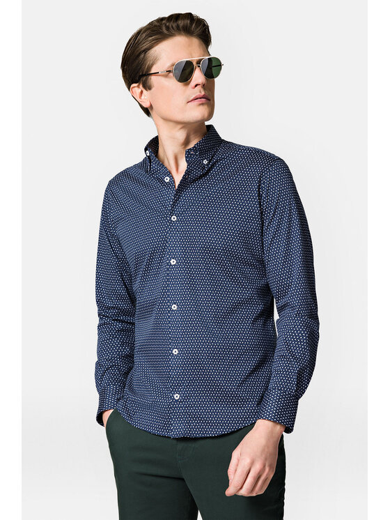 Lancerto Lancerto Koszula Selma KO073222000029 Granatowy Slim Fit