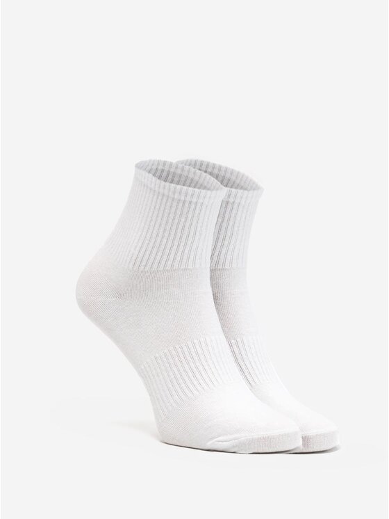 Urban Socks Urban Socks Zestaw 10 par wysokich skarpet męskich Zestaw 10 Par Krótkich Skarpet Męskich Białych Urban Socks No Logo 41-46 Biały
