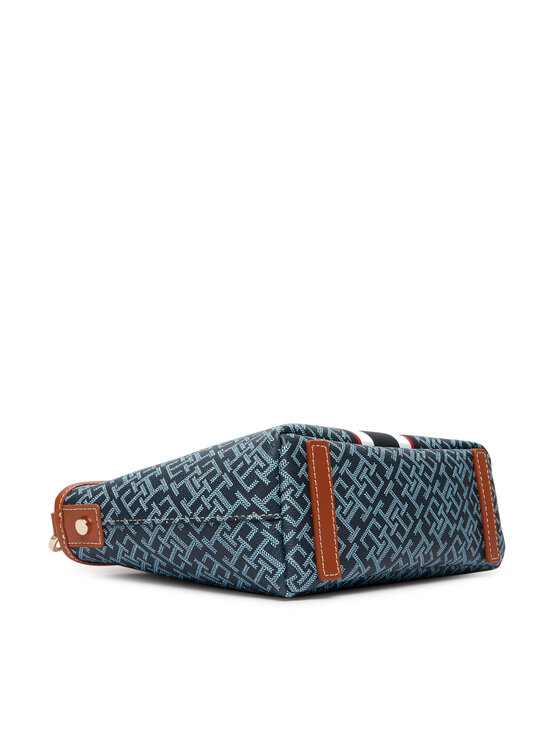 Tommy Hilfiger Tommy Hilfiger Táska Th Monoplay Mini Tote Stripe Le AW0AW18389 Kék